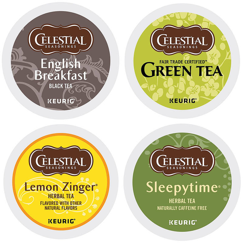 Celestial Seasonings Variety Tea Box 22 to 132 Keurig K cup Pods Pick Any Size