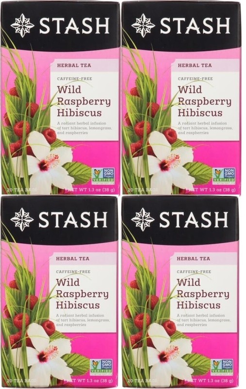 6-Pack Stash Wild Raspberry Hibiscus Caffeine Free Herbal Tea, 20 Tea Bags Each gallery