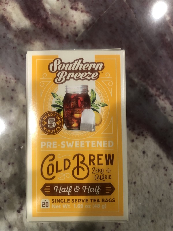 Southern Breeze HALF & HALF Cold Brew Sweet Black Tea 1 box of 20 Teabags