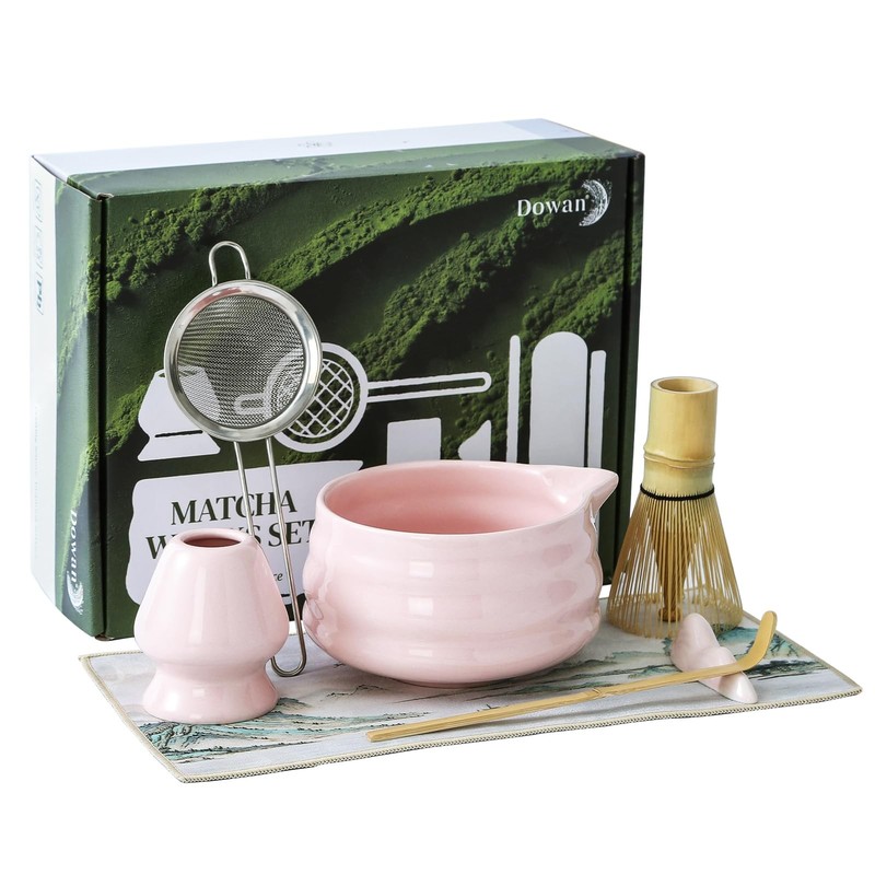 Matcha Whisk Set, 7 Pcs Matcha Set Includes Bowl with Spout, Whisk and Holder…