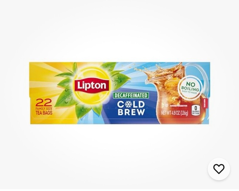 Lipton Cold Brew Iced Tea 22 Count Family Size Tea Bags Black Tea Orange Pekoe