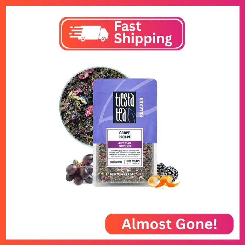 Tiesta Tea – Grape Escape, Loose Leaf, Juicy Grape Herbal Tea, Non-Caffeinated F