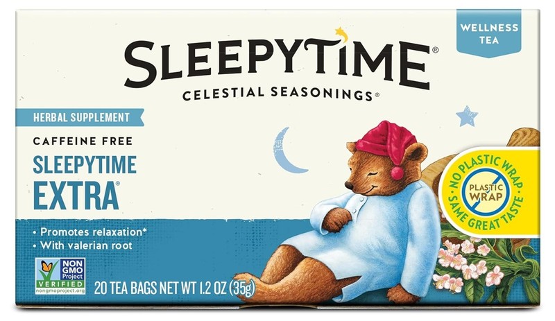 Sleepytime Extra Herbal Tea – Calming Blend of Chamomile & Valerian, 20 Bags