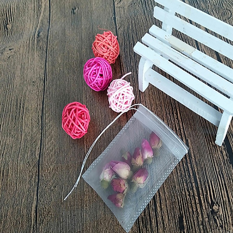 Durable Nylon Drawstring Filter Bags for Tea/Herbs in Many Sizes and Quantities gallery