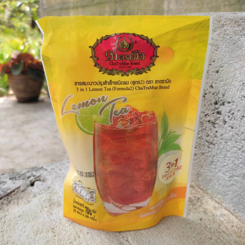 Lemon Tea Instant Powder Thai Chatramue 3in1 Hot Iced Drink Beverage 25 Sachets gallery