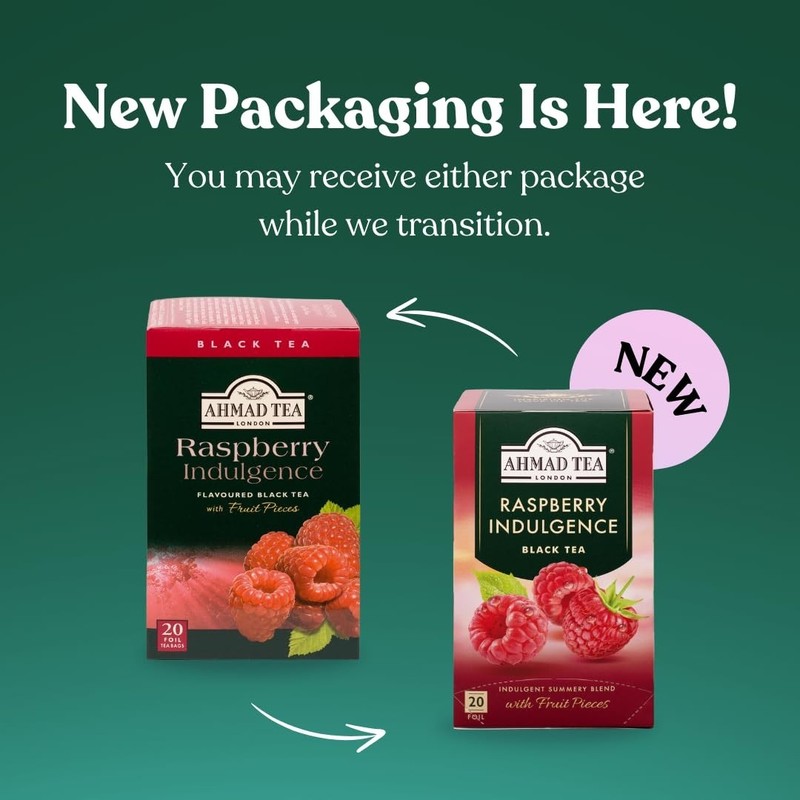 Delightful Raspberry Indulgence Black Tea Bags, 20 Count - Refreshing & Healthy gallery