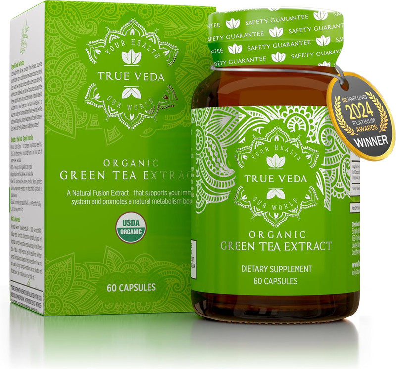 Organic Green Tea Extract Capsules – USDA Organic Certified | 60 Green Tea Ca...
