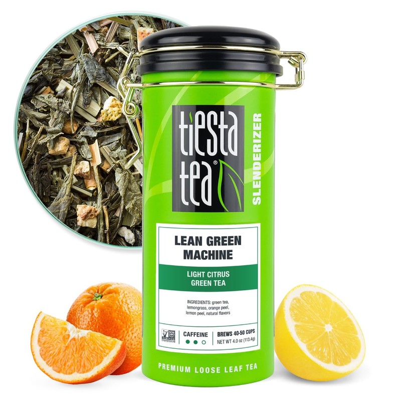 - Lean Green Machine Loose Leaf Light Citrus Green Tea Premium Loose Leaf Ble...