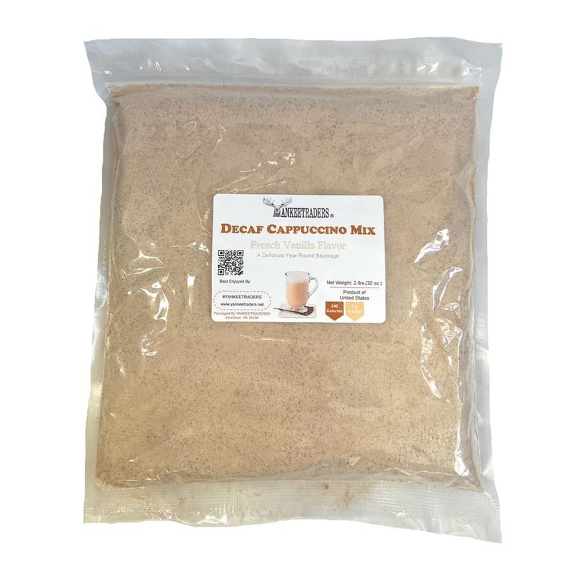 YANKEETRADERS® Decaf French Vanilla Cappuccino Mix, 2 lbs. ~ FREE SHIPPING
