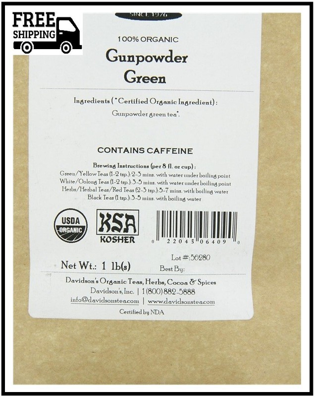 Davidson's Organics, Gunpowder Green, Loose Leaf Tea, 16-Ounce Bag(Packaging May gallery