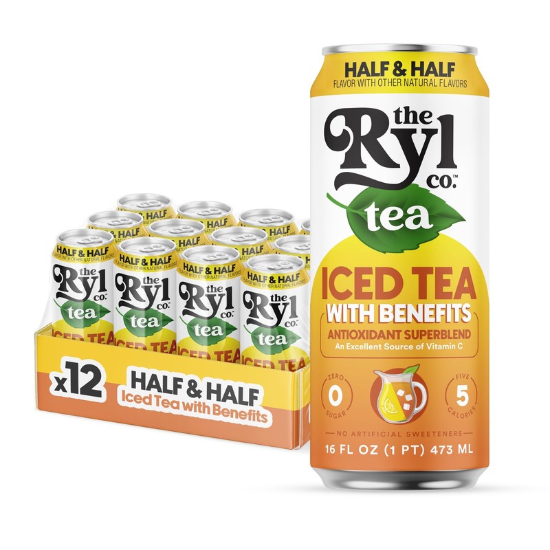 Ryl Iced Tea, Half & Half –Zero Sugar, Antioxidant Superblend, 5 Calories, Lo…