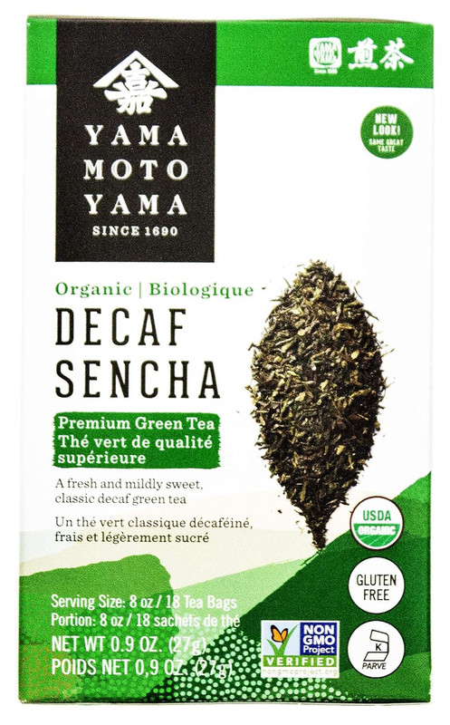Organic Decaffeinated Sencha Green Tea Bags, 18 Count