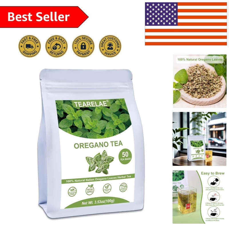 Relaxing Oregano Tea – 50 Count Bags – Perfectly Brewed, Non-GMO Experience