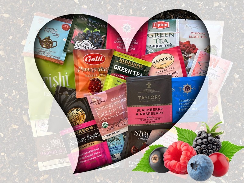 Berries – Forest Fruit Tea Bag Sampler Variety Pack – 24 Single-Serve Varieties