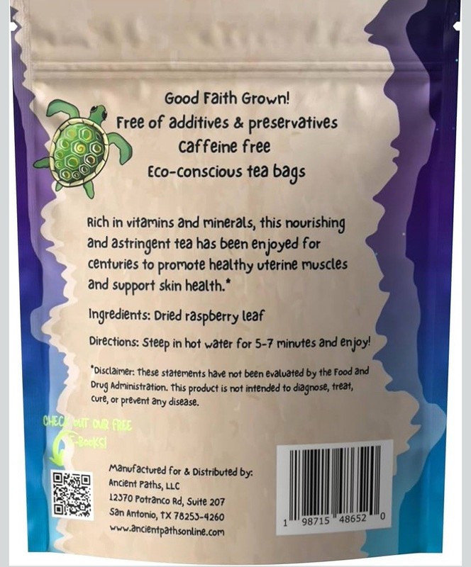 Ancient Paths Dried Raspberry Leaf Herbal Tea 20 Sachets EXP 2027/01/03 Sealed gallery