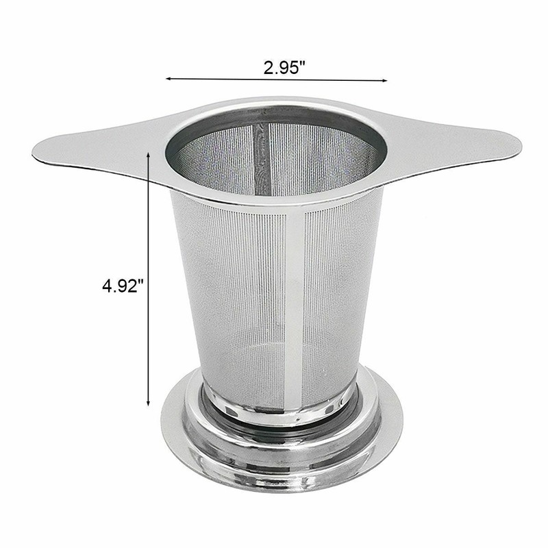Loose Leaf Tea Infuser Tea Filter Mesh Tea Strainer Large Capacity Double Handle gallery
