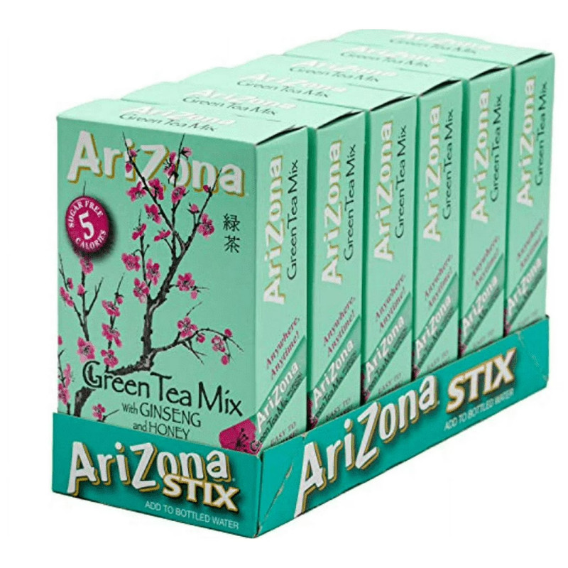 Green Tea with Ginseng Iced Tea Stix Sugar-Free 10 Count 6-Pack (NEW)