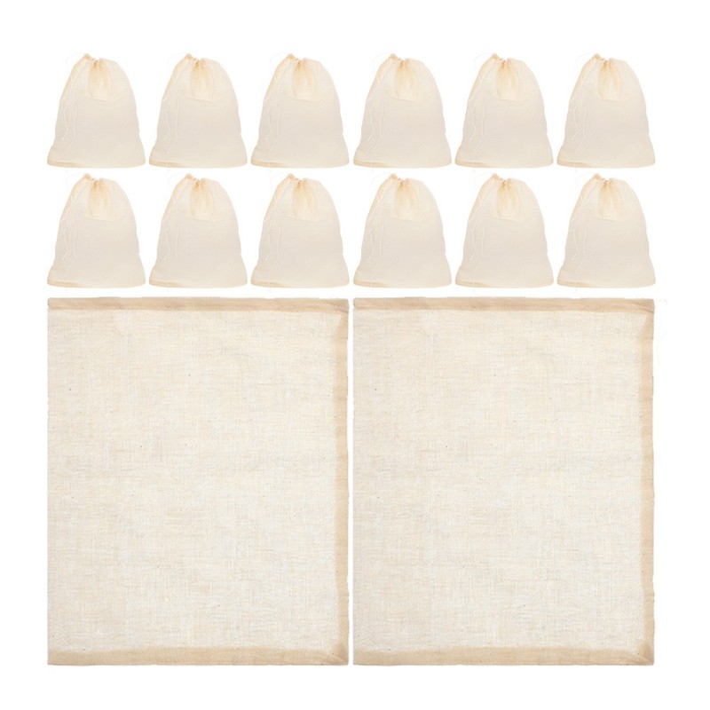 20 Pcs Drawstring Soup Socks Cooking Bags Gauze Reusable Tea Spice Filter gallery