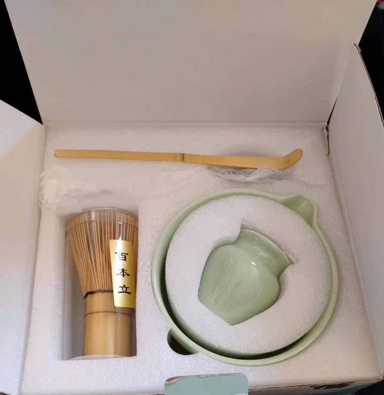 Matcha Whisk Set Gift Box – Matcha Set with Whisk and Bowl, 5 Pcs Matcha Kit