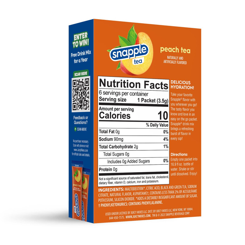 Snapple Tea – Sugar Free & Delicious, Made with Natural Flavors (Peach, 72 Stick gallery