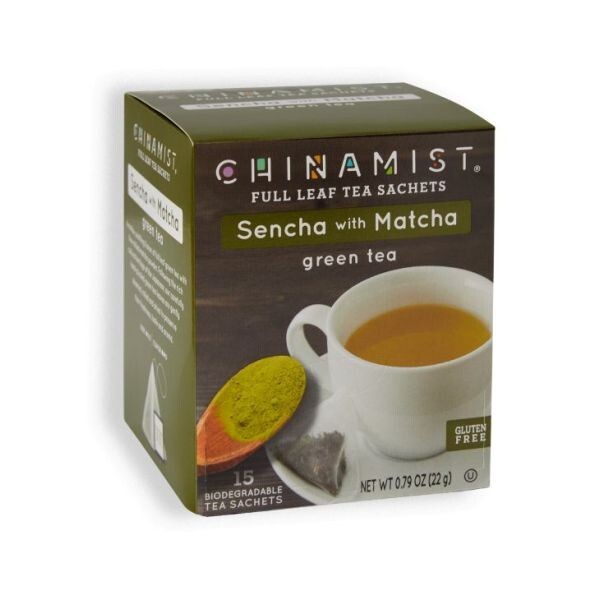 China Mist Sencha With Matcha Green Tea Sachets, 2 Boxes 15 Count Each gallery