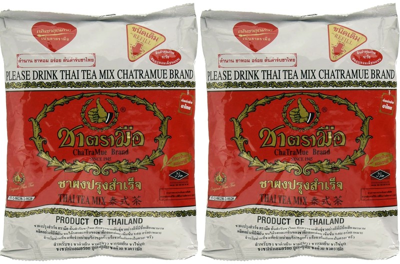 Number-One ChaTraMue Original Thai Iced Tea Mix 400g Bag Pack of 2