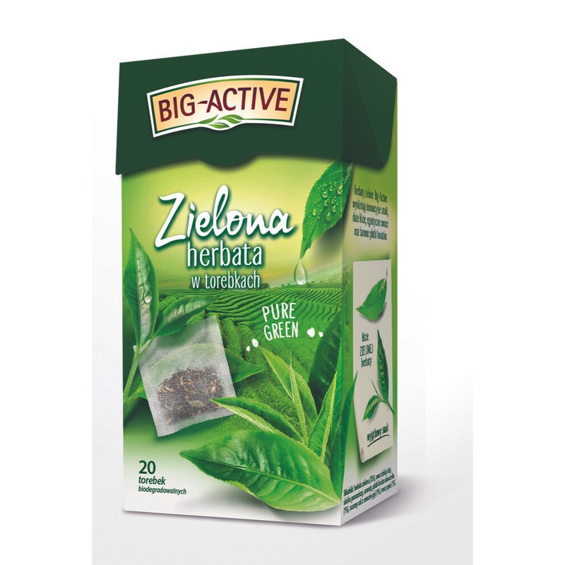 BIG-ACTIVE – FINEST GREEN TEA BLEND – FRUITS – 20 TEA BAGS – EXPRESS INSTANT TEA
