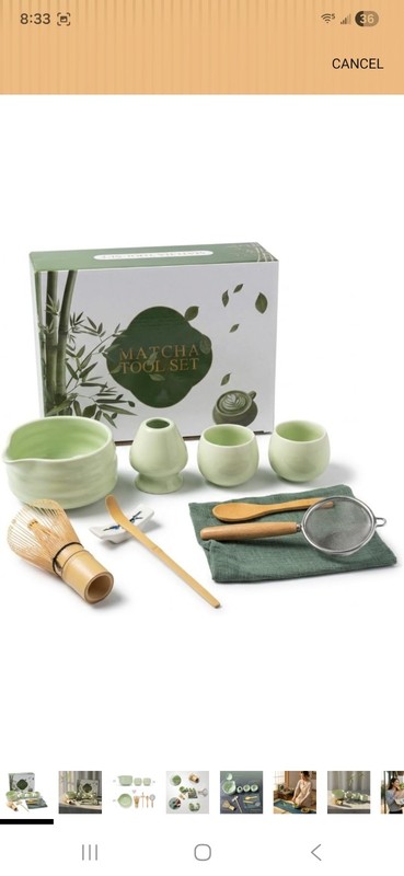 Matcha Whisk Set – 8 Pcs Matcha Set with Ceramic Bowl with Spout, Whisk, Hold…