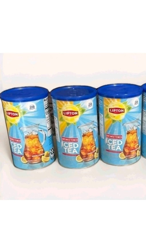 3 PACK NEW Lipton Caffeinated Unsweetened Instant Iced Tea 28 Quarts EXP. 11/26