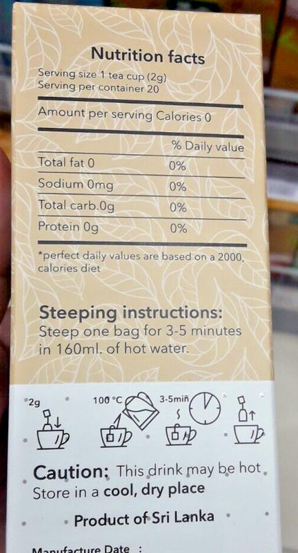 Ceylon Organic IMMUNE BOOSTING & DETOX HERBAL DRINK CHAI with LIQUORICE 20bags gallery