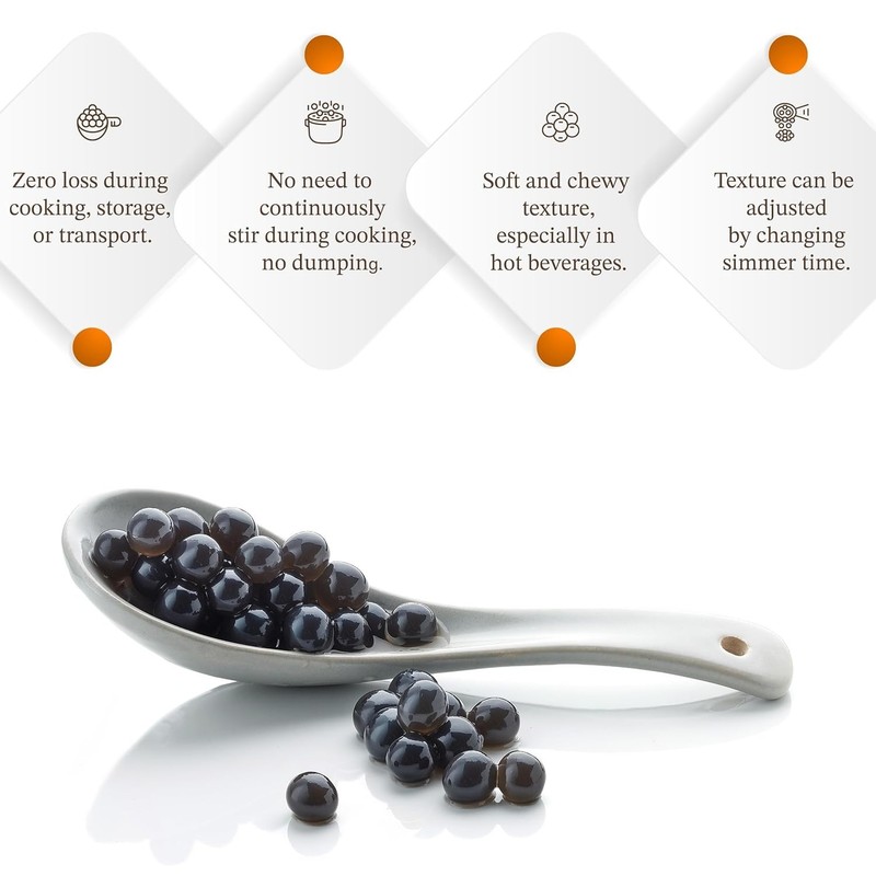 Quick Cook Black Tapioca Pearls for Bubble Tea gallery