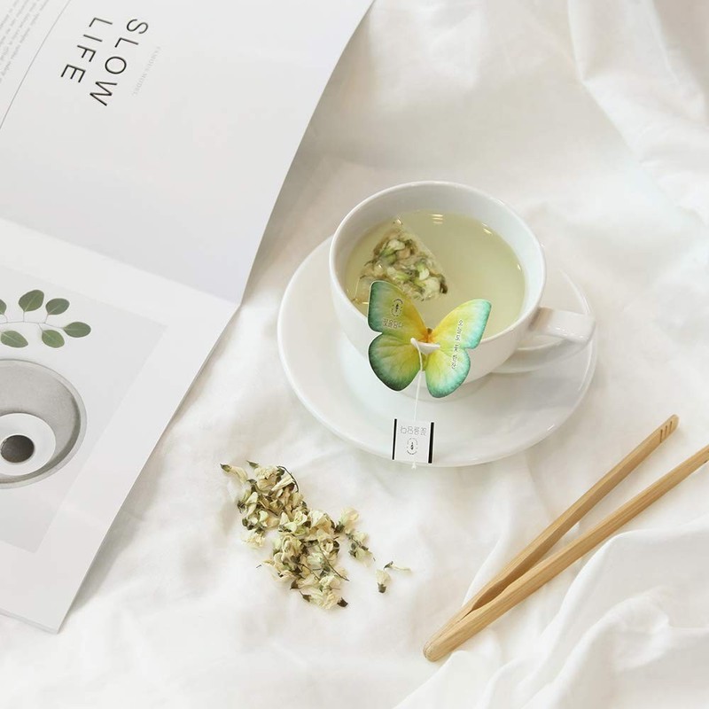 Korean Tea Gift Set Sampler – 3 Flavor Pink Butterfly Tea Bag Sampler – Elega... gallery