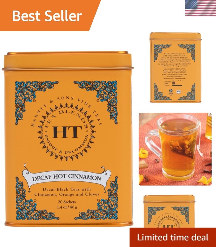 Decaf Hot Cinnamon Spice Tea – Perfectly Packaged in 20 Sachets, Eco-Conscious