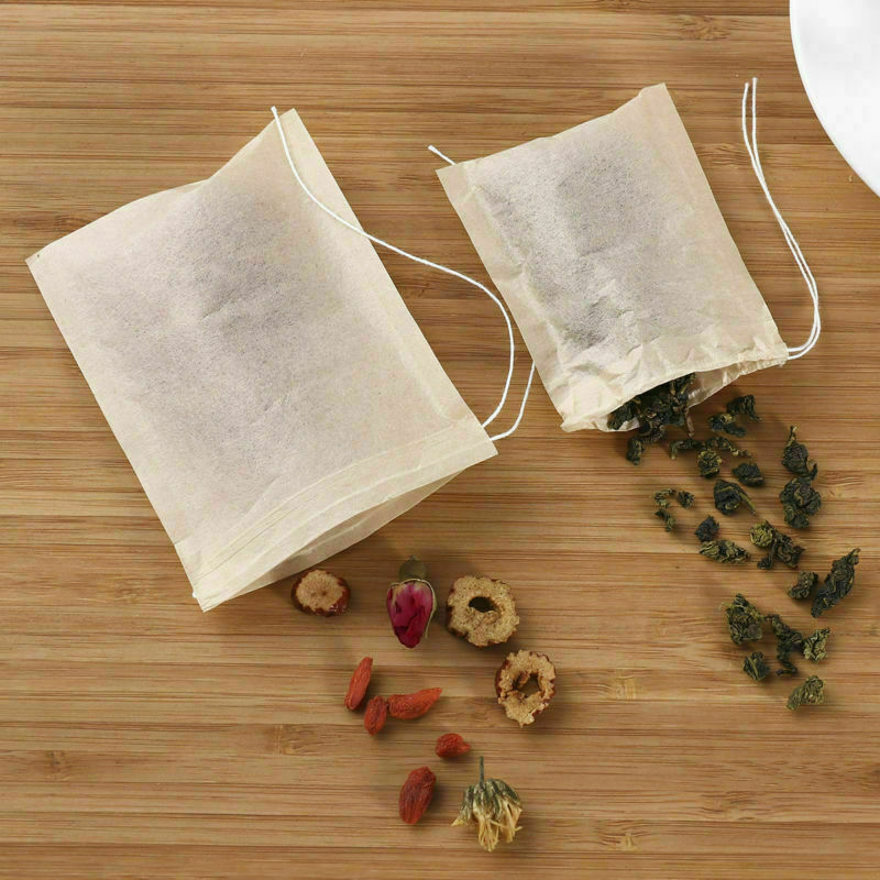 10-5000pcs Tea Bag Disposable Drawstring Empty Teabag Herb Loose Tea Filter LOT gallery