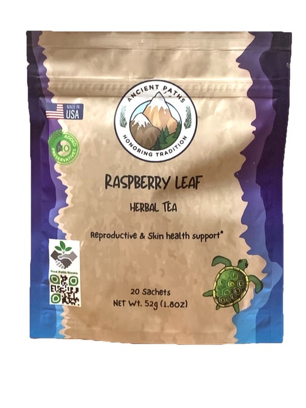 Ancient Paths Dried Raspberry Leaf Herbal Tea 20 Sachets EXP 2027/01/03 Sealed