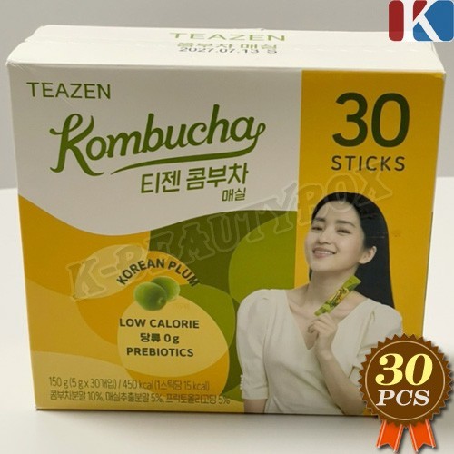 TEAZEN Kombucha Korean Plum 5g x 30pcs Low Calorie Prebiotics 0% Sugar Drink NEW