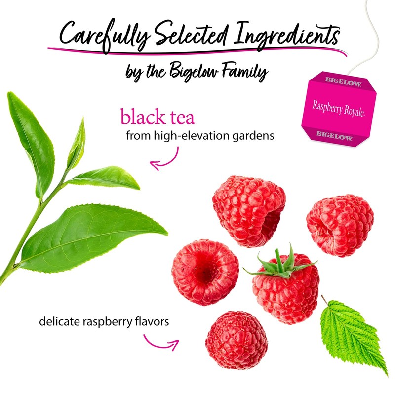 Bigelow Tea Raspberry Royale Black Tea Bags, Caffeinated, 20 Count, Pack of 6 gallery
