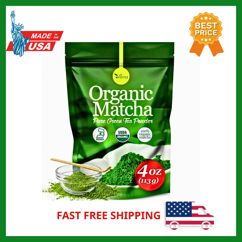 uVernal Organic Matcha Green Tea Powder - 100% Pure Matcha for Latte & Baking