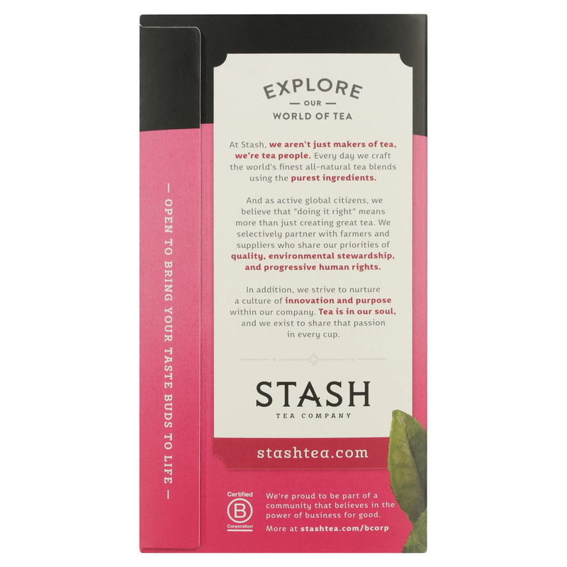 Pomegranate Raspberry Green Tea with Matcha, 18 Tea Bags, 1.2 Oz gallery