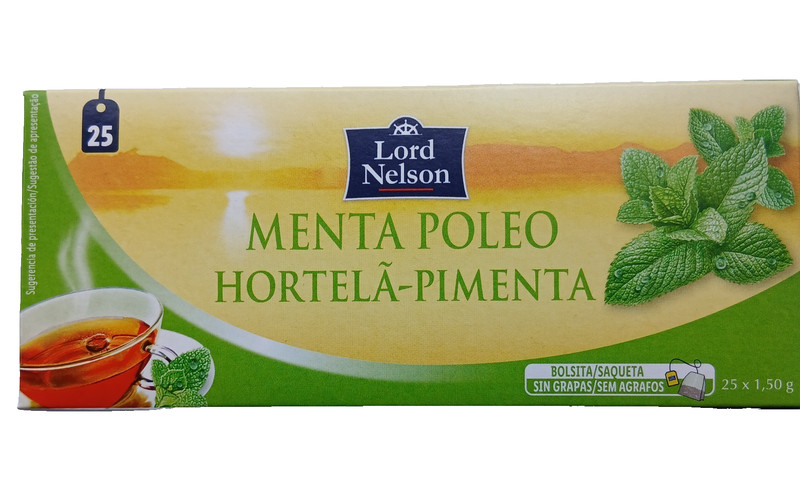 LORD NELSON Peppermint Tea 2 Packs 2x25 bag Immuno boosting Tea Portugal