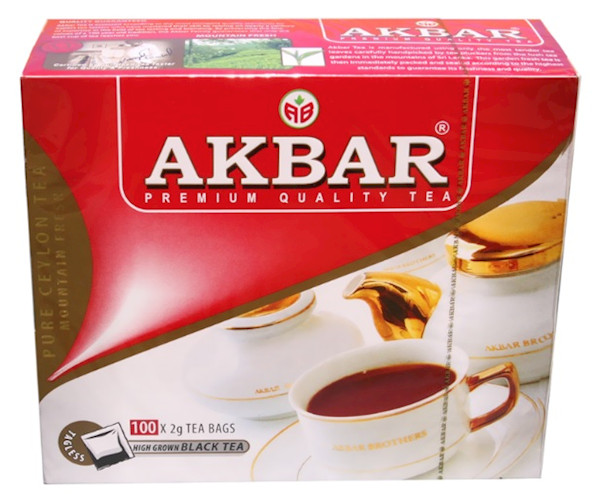AKBAR Premium Quality Tea 100 X 2g Tea Bags High Grown Black Tea US Seller