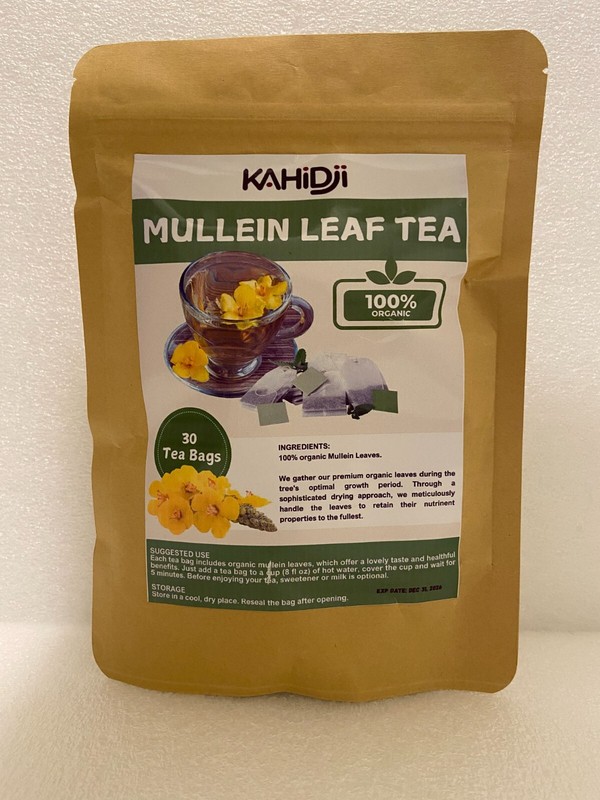 Mullein Leaf Tea Made with 100% Pure Mullein Leaves, for Lungs Cleanse 30 Bags.