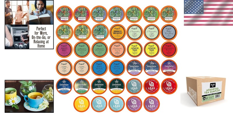 Assorted Tea Sampler Pack for Keurig K-Cup Brewers, 40 gallery