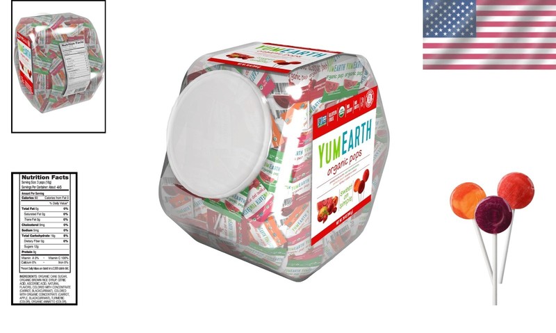 Organic Lollipops, Assorted Flavors - 125 Count Variety Pack gallery