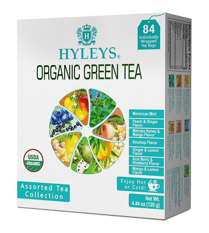 Organic Green Tea 7 Assorted Flavors - 84 Tea Bags