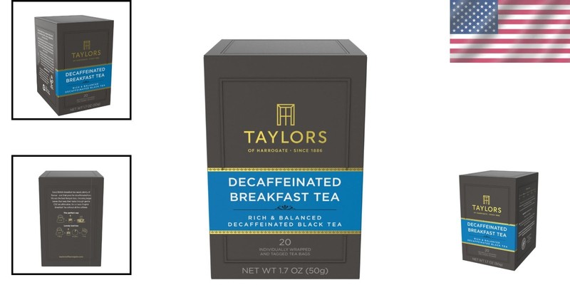 Decaffeinated Breakfast Black Tea - 20 Individually Wrapped Bags for Refreshment gallery