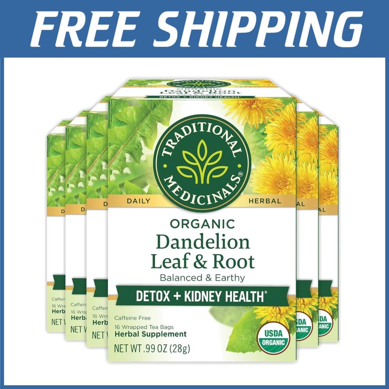 Dandelion Leaf & Root Tea Bags – 96 Count, Caffeine-Free