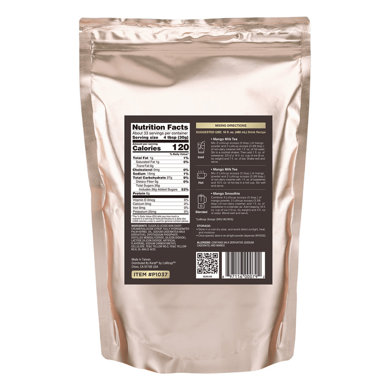 Tea Zone Mango Powder/Powered Drink Mix (2.2 lbs) for Milk Tea/ Mango Smoothie gallery