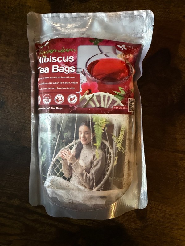 FreshDrinkUS, Premium 140 Hibiscus Flowers Tea Bags, 140 Bags NEW SEALED 08/26