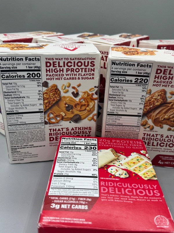 50 ****MEGA ASSORTMENT!** FLAVOR ATKINS MEAL BARS - ADVANTAG PROTEIN MEAL BARS gallery